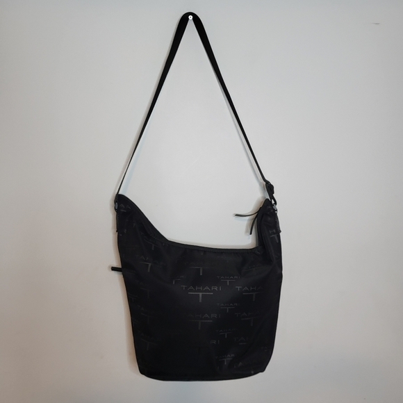 Tahari Shoulder Large Black Monochrome Bag - Picture 5 of 11